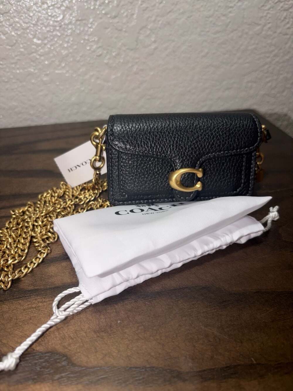 Coach Tabby Bag Charm in Black